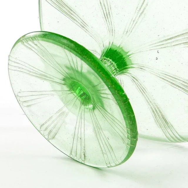 Mid-Century Modern Cake Bowl on Stand from Ząbkowice Glassworks, 1970s For Sale - Image 3 of 10