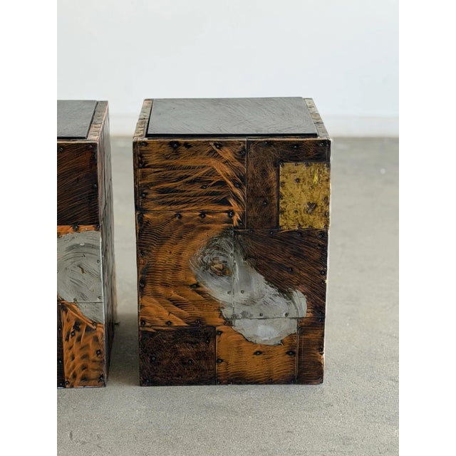 Pair of Paul Evans Side Tables With Original Slate Tops Circa 1960s For Sale - Image 12 of 12