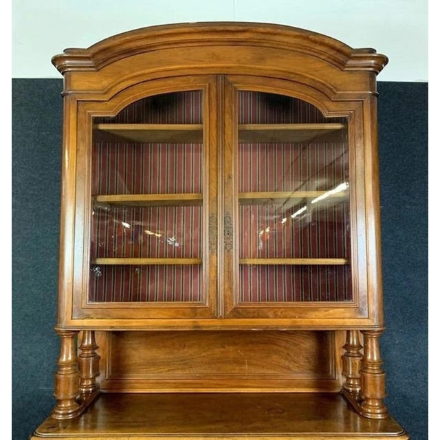 Superb Parisian Louis Philippe Period Walnut Bookcase 1830 For Sale - Image 3 of 5
