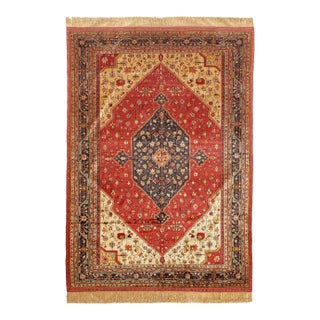Pasargad DC Double-Sided Hand-Knotted Silk Quchan Rug For Sale