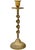 Gorgeous midcentury candleholder constructed of solid heavy brass, exhibiting elegant ruffled pattern and elaborate...