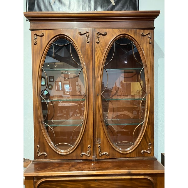 1920s Tall-Boy Secretary China Cabinet For Sale In Portland, OR - Image 6 of 11