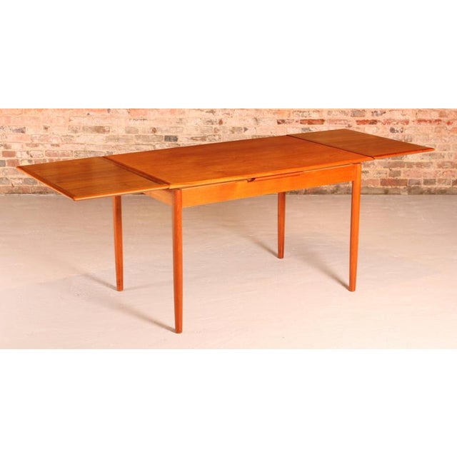 Mid-Century Danish Extendable Teak Dining Table, 1970s For Sale - Image 4 of 12