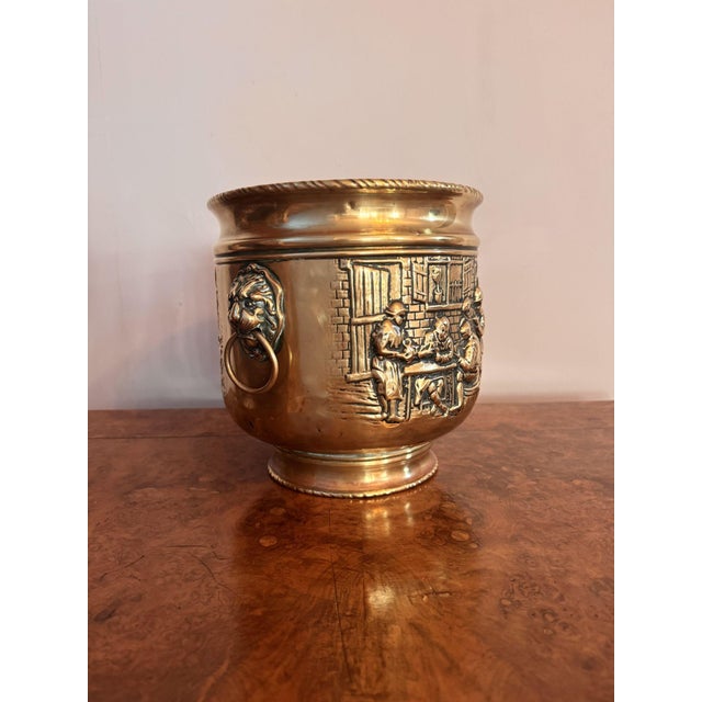 Early 20th Century Antique Edwardian Brass Coal Bucket, 1900 For Sale - Image 5 of 7