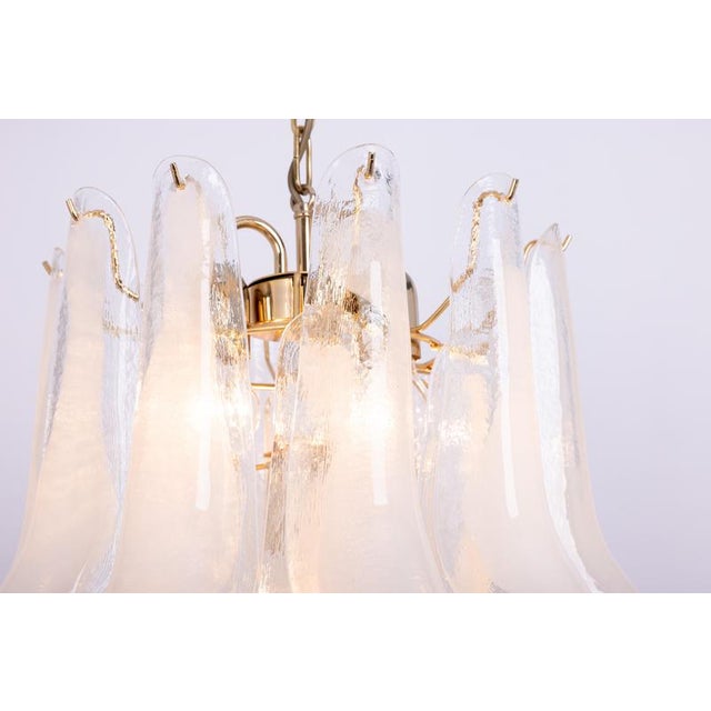 Large Murano Glass Petals Chandelier, 1980s For Sale - Image 13 of 18