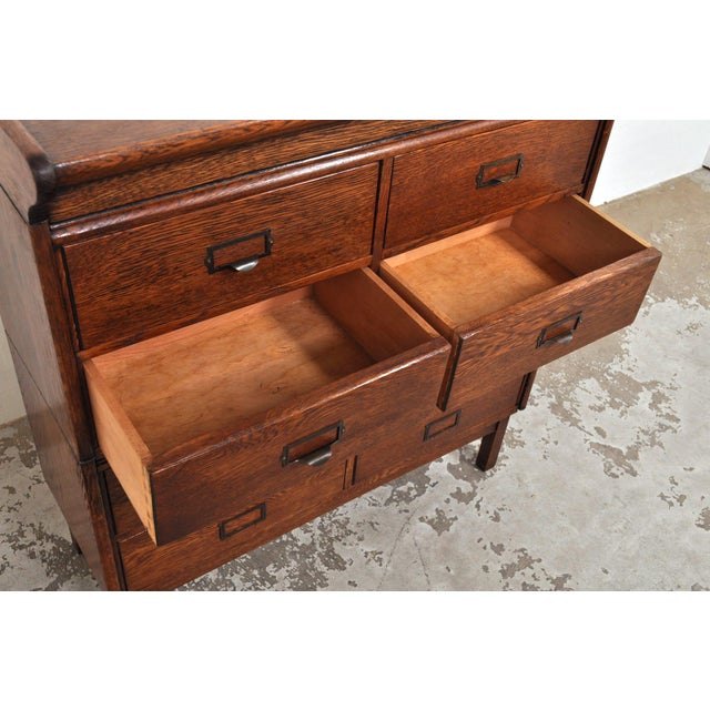 Antique Oak Chest of Drawers from Globe Wernicke, 1900s For Sale - Image 10 of 15