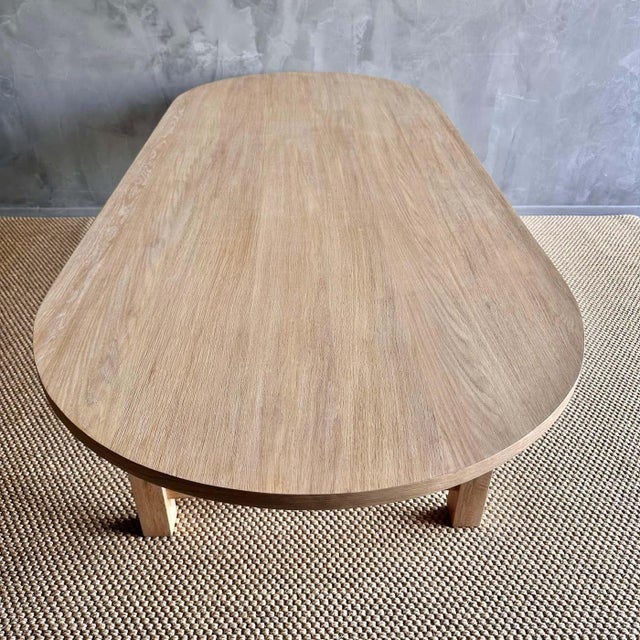 Oval Dining Table in Natural White Oak 74" For Sale - Image 10 of 10