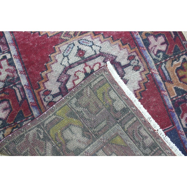 1980s Turkish Red Medallion Runner Rug For Sale - Image 12 of 13