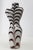 Vintage Murano Style Art Glass White W/Brown Zebra Womans Bust Large Glass Vase For Sale - Image 9 of 10