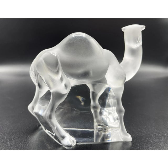 Lalique's "Tanger Chameau" sculpture is a fine French crystal work of art, depicting in this version a standing Tangier...