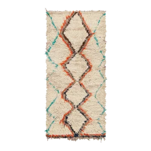 Vintage Moroccan Runner With Polychromatic Diamond Medallions, From Rug & Kilim