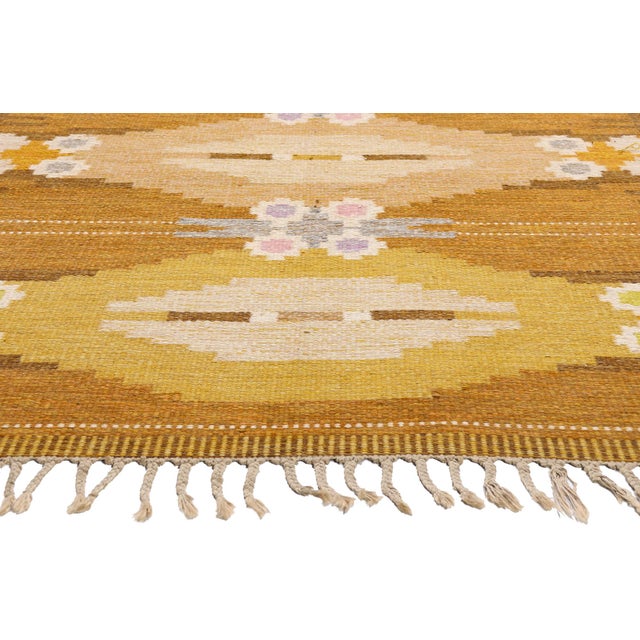Ingegerd Silow Ingegerd Silow Vintage Swedish Rollakan Rug, 04'06 X 06'10 For Sale - Image 4 of 11
