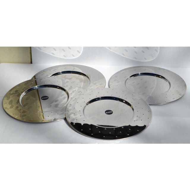 1985 Michael Graves for Alessi 4 Plates M G 03 Stainless Steel 18/10 - 4 pcs For Sale - Image 18 of 18
