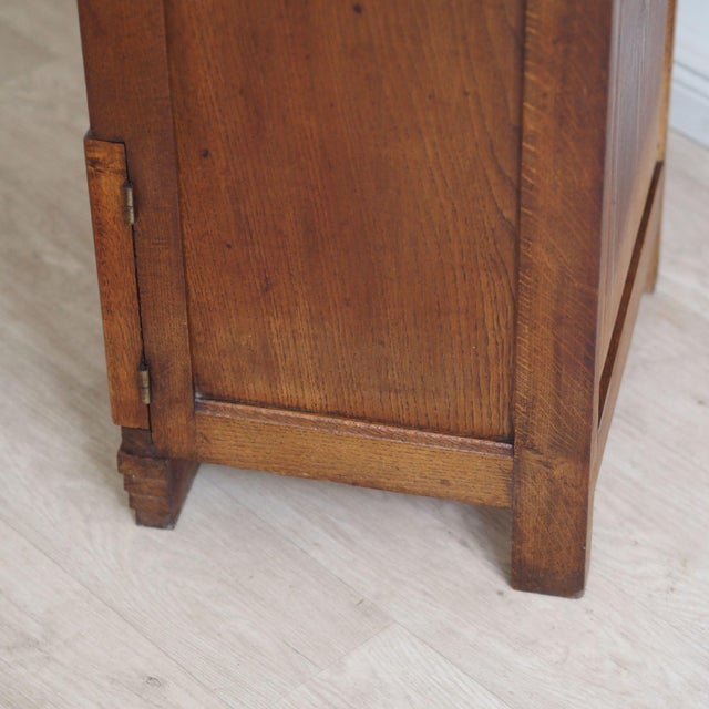 French Art Deco Bedside Table with Red Marble Top For Sale - Image 13 of 15