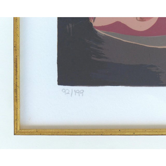 Gold Mario Carreño Abstract Lithograph, 1989, Signed and Numbered For Sale - Image 8 of 11