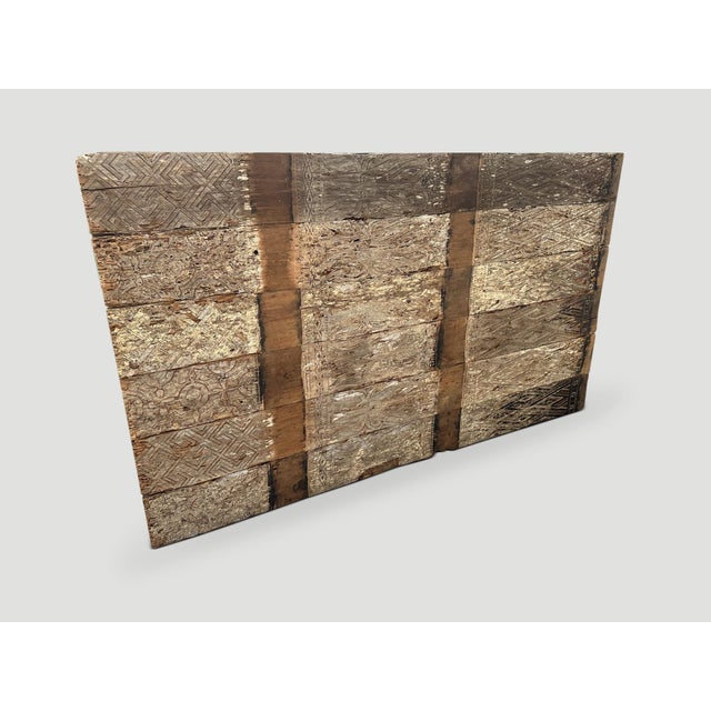 Tribal Antique Hand Carved Panel For Sale - Image 3 of 5