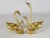 Art Deco Mid Century Solid Brass Swan Water Bird Figurines- Set of 4 For Sale - Image 3 of 8