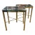 Pair of Italian Regency Style Brass and Glass Side Tables For Sale