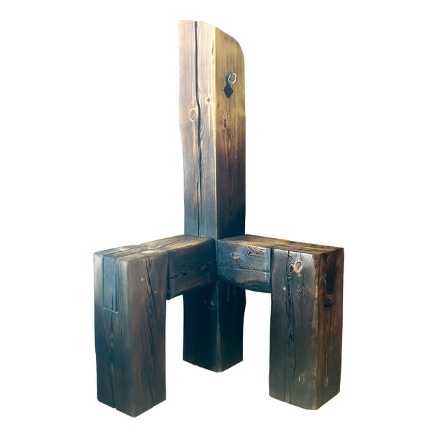 Rustic Wood Chair, 2010s For Sale