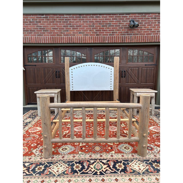 Wood Stunning Bedroom Set, Solid Wood, Intricate Design, Full For Sale - Image 7 of 12