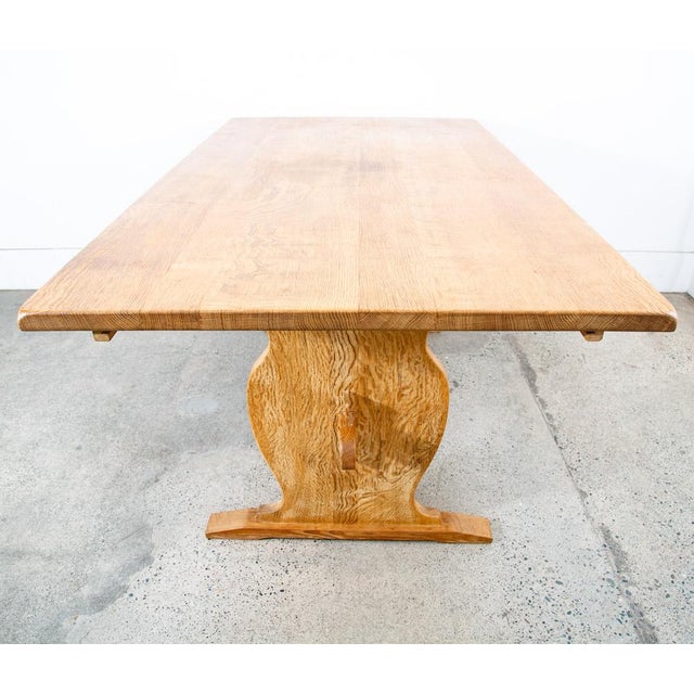 Mid-Century Modern Mid 20th Century Danish Modern Dining Table Solid White Oak Attributed to Henning Kjaernulf Leaf X2 For Sale - Image 3 of 12