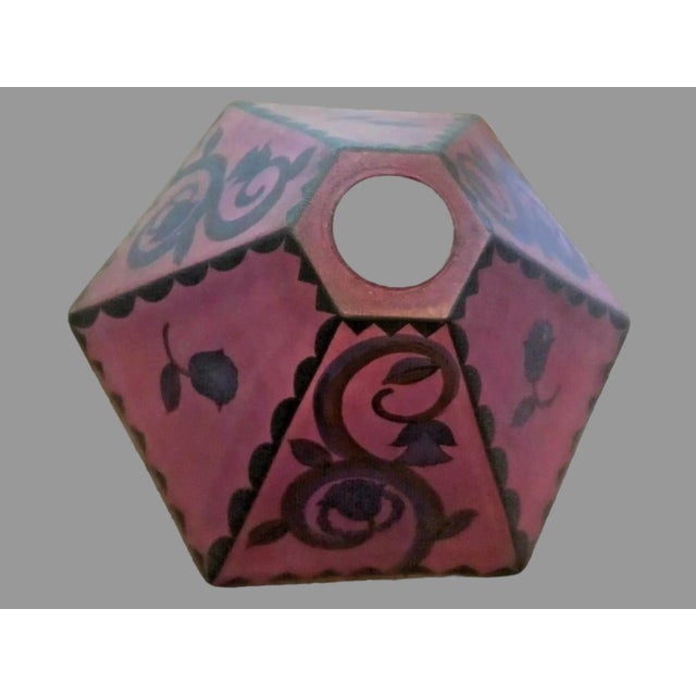 Pairpoint Glassworks Vintage Pairpoint Floral Decorated Art Nouveau Deco Table Lamp For Sale - Image 4 of 12