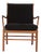 PJ149 Colonial Chair in Mahogany and Brown Fabric by Ole Wanscher for Poul Jeppesens Møbelfabrik, 1950s For Sale
