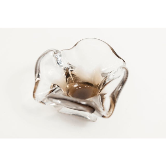 Square Clear and Brown Murano Glass Ashtray, 1960s For Sale - Image 13 of 13