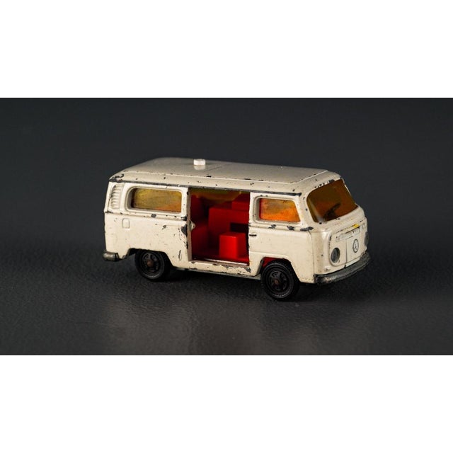 Old VW Bus car as a toy. from Siku, around 1960. In original condition, with wear consistent with age and use, a beautiful...