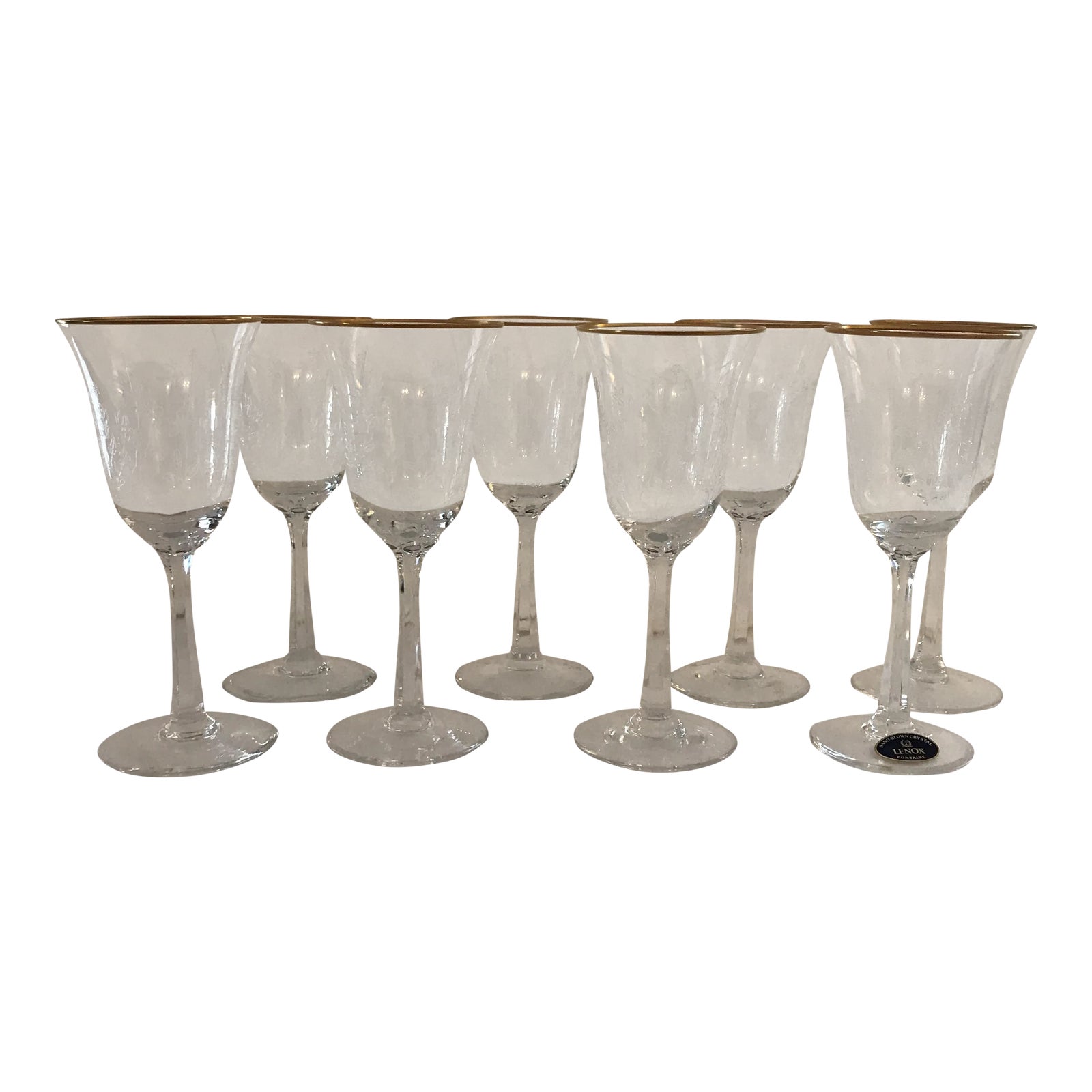 Lenox “Fontaine” Crystal Wine Glasses Set of 8 Chairish