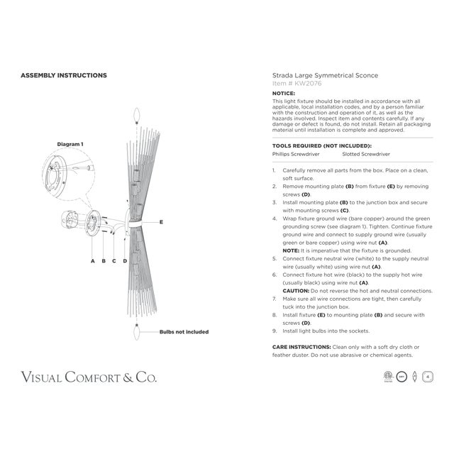 Kelly Wearstler for Visual Comfort Signature Strada Large Symmetrical Sconce in Gild For Sale In Houston - Image 6 of 6