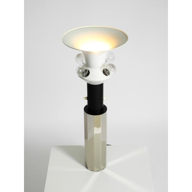Large Metal and Chrome Decagonal Table Lamp, 1960s For Sale - Image 9 of 18