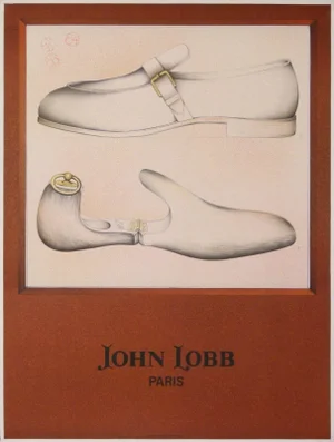 1980s John Lobb Shoes, Paris Lithograph Poster