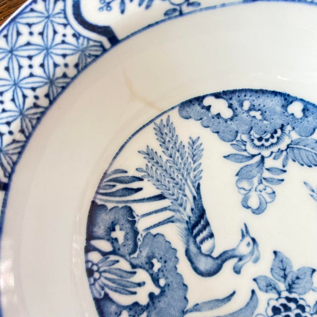 Antique Blue and White Wood and Sons Made in England 6 1/2" Bowls "Yuan" Pattern Set of 3 For Sale - Image 10 of 10