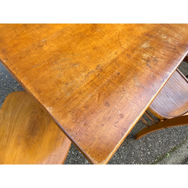 Large Alsatian Bistro Restaurant Cafe Table, 1920s For Sale - Image 3 of 13