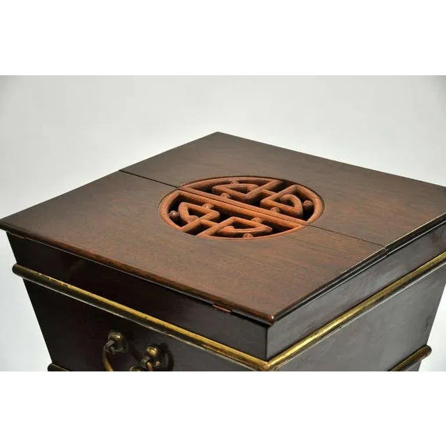 Asian Vintage Mid Century George Zee Wine Coolers/Tables- a Pair For Sale - Image 3 of 15