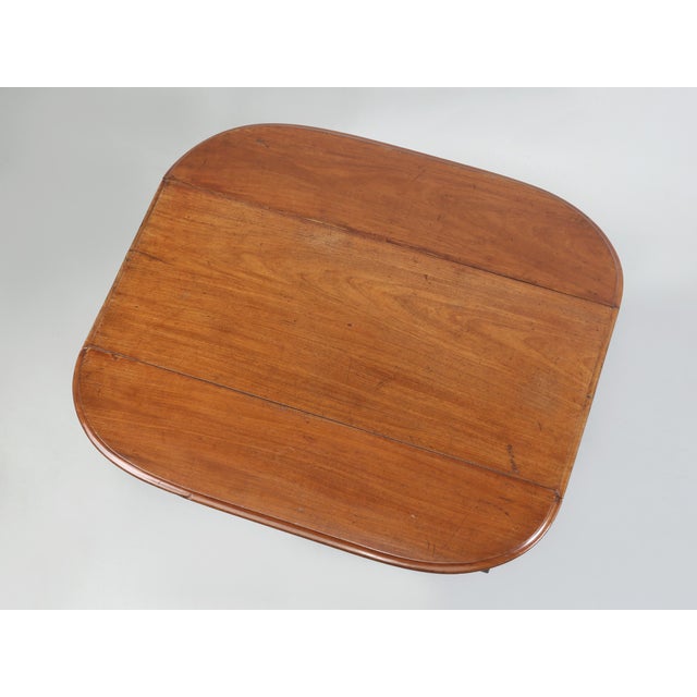 Antique European Ship Captain's Dining Table in Mahogany For Sale - Image 4 of 12