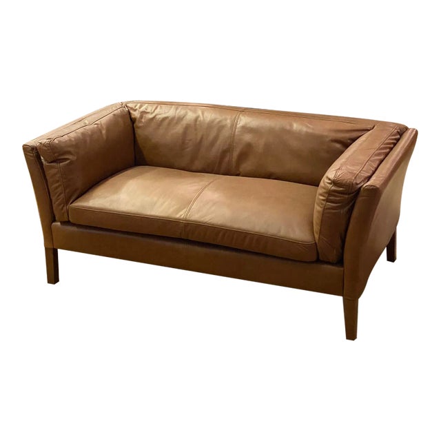 Timothy Oulton “Rider Leather “ 2 Seater Loveseat For Sale