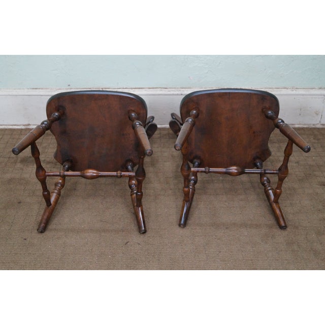 S. Bent Bros Solid Maple Windsor Chairs - a Pair For Sale - Image 11 of 13