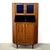 1950s Danish Rosewood Corner Cabinet W/ Indigo Stained Glass Doors For Sale - Image 4 of 16