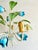 French Blue Tole Tulip 5-Light Chandelier, 1960s For Sale - Image 14 of 18
