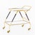 Italian Modernist two tier bar cart attributed to Cesare Lacca. Brass , glass , and wood details.