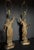 Early 20th Century Pair of Antique Walnut Carved Female Figure Lamps For Sale - Image 14 of 14