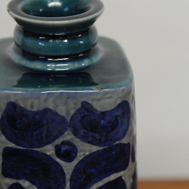 Blue Decorative Vase by Upsala Ekeby, 1960s For Sale - Image 4 of 10