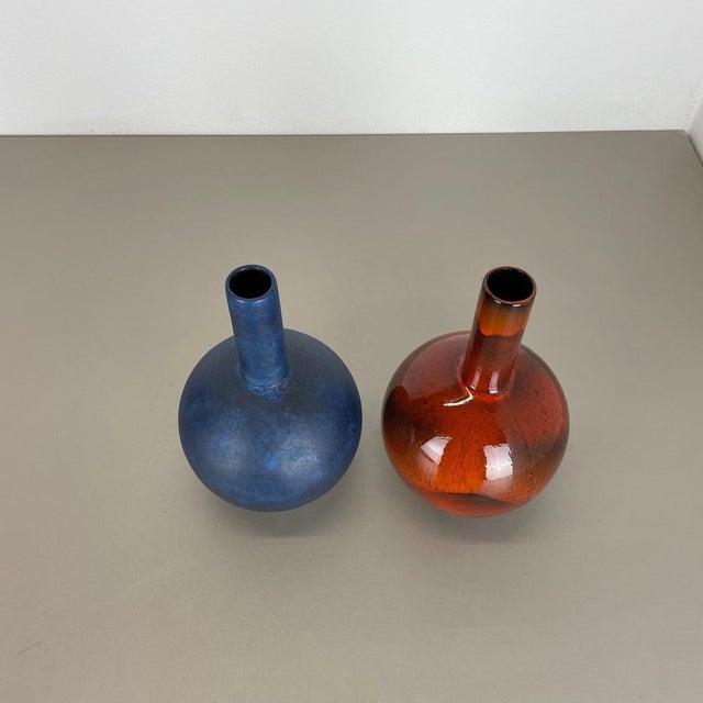 Fat Lava Pottery Vases from Ruscha, Germany, 1960s, Set of 2 For Sale - Image 4 of 18