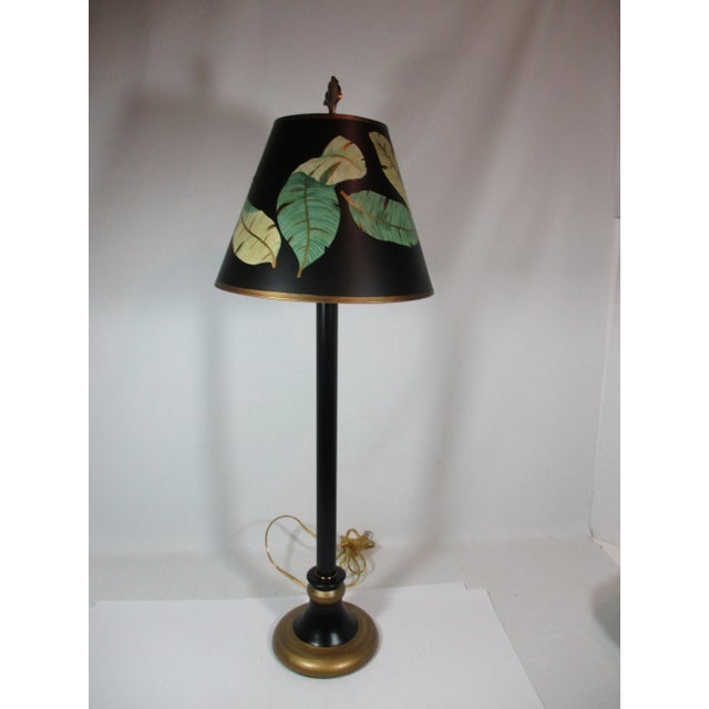 Palm Beach style buffet lamp made by the Wildwood Co, NC. It has a 3-way switch and takes 30-70-100 wt. type A bulb. The...