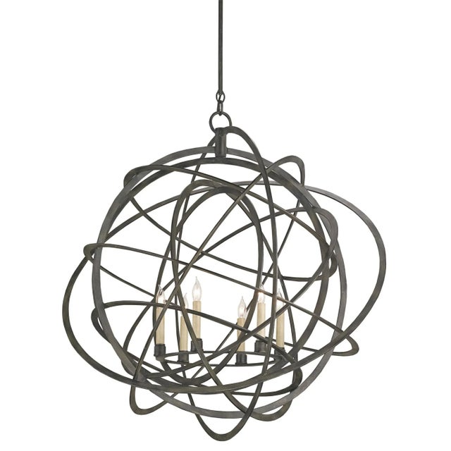 A single atom was the inspiration behind our Genesis Black Orb Chandelier. The wrought iron frame twists and bends to take...