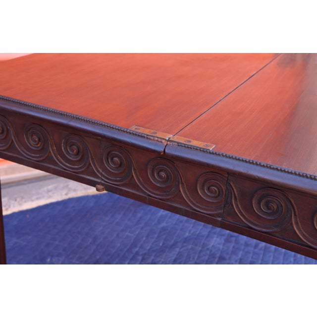 19th Century English Mahogany Convertible Console and Game Table For Sale - Image 12 of 12