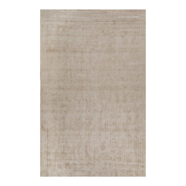 Rug & Kilim’s Modern Rug in Solid Beige - 12x19 For Sale