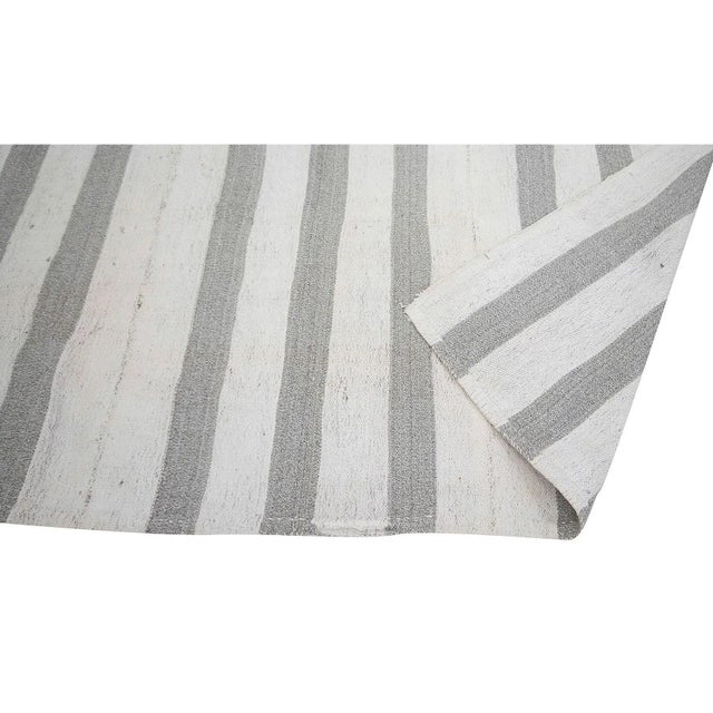 Striped Vintage Modern Kilim Rug For Sale - Image 4 of 6